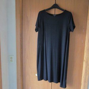 Eileen Fisher Asymmetrical Jewel Neck Tunic top, Sz M, Jersey